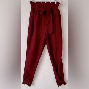Grace Karin high waist pencil pants - Deep Red
